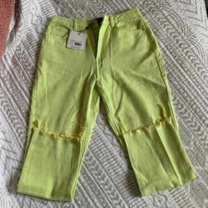 BRAND NEW yellow jeans from misguided
